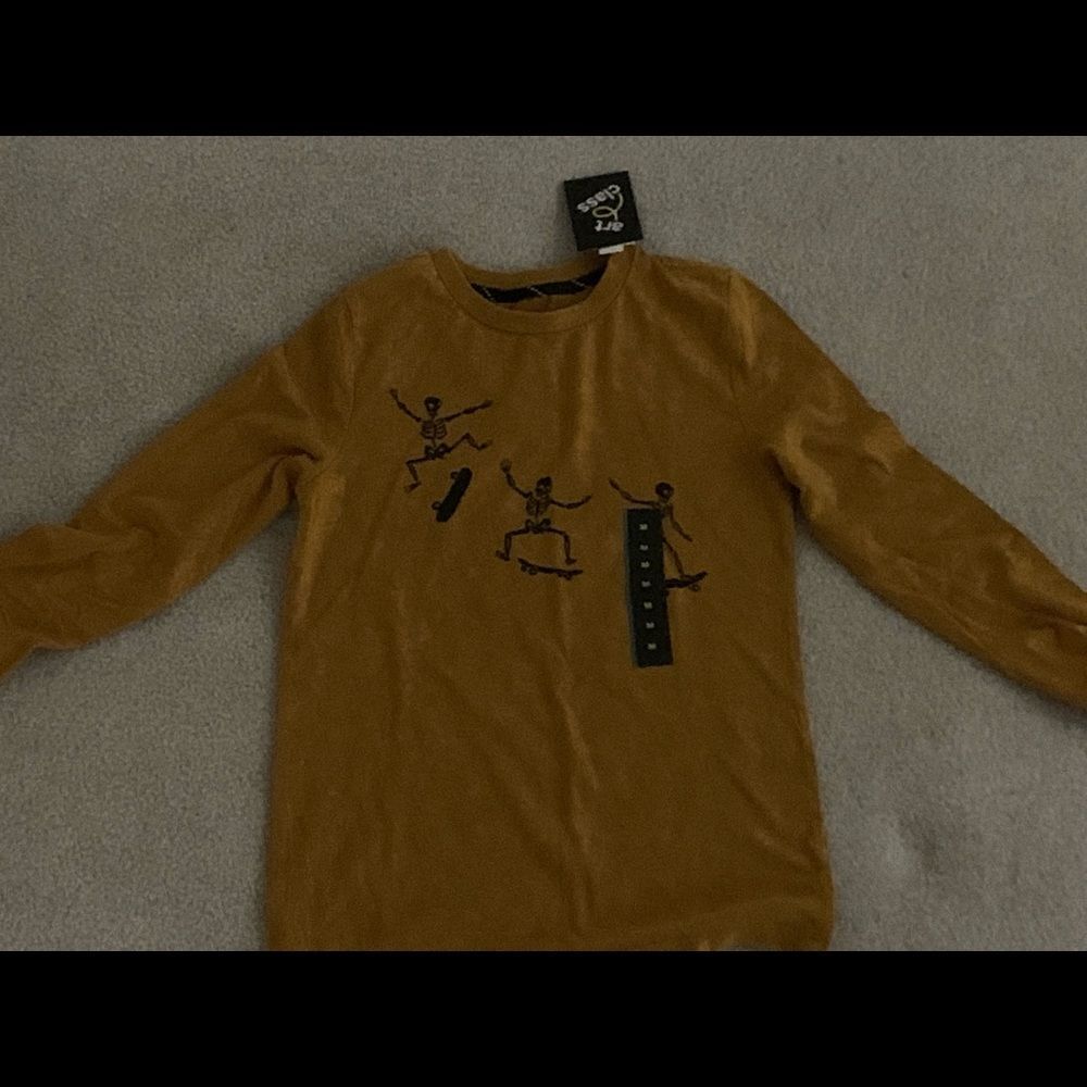 New Boys Skateboarding Skull Long-sleeve Tee  